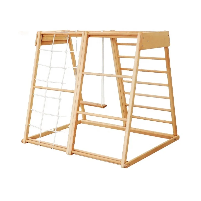 Kids Outdoor Ladder - Çocuklar İçin Ahşap Halat Merdiven, İç
