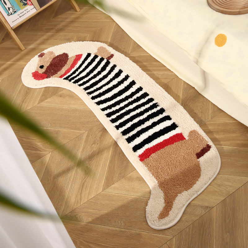Kids Outdoor Floor Cushions - Sevimli Köpek Başucu Halı Peluş Kreş