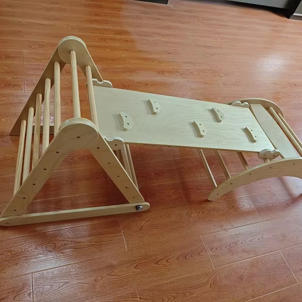 Kids Outdoor Wooden Climbing Frame - Sıcak Satış 3'ü 1 Arada Montessori