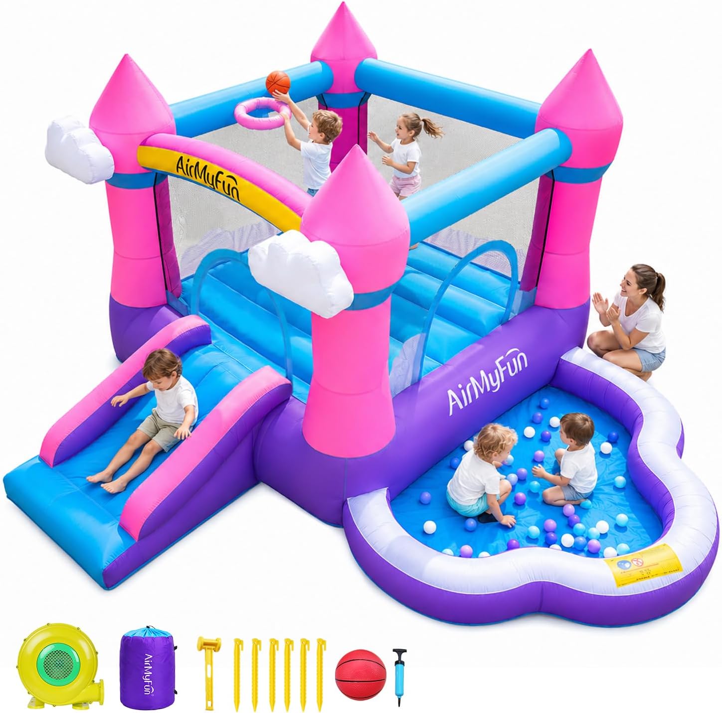 Kids Outdoor Ball - 3-8 Yaş Çocuklar İçin Pembe İç/Dış