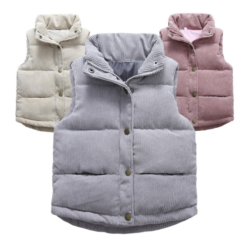 Kids Outdoor Vest - Çocuklar erkek kız kadife yelekler kalınlaşmak
