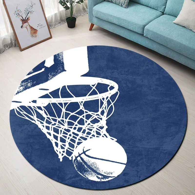 Kids Outdoor Floor Cushions - Basketbol Yuvarlak Halılar Ve Halılar Çocuklar