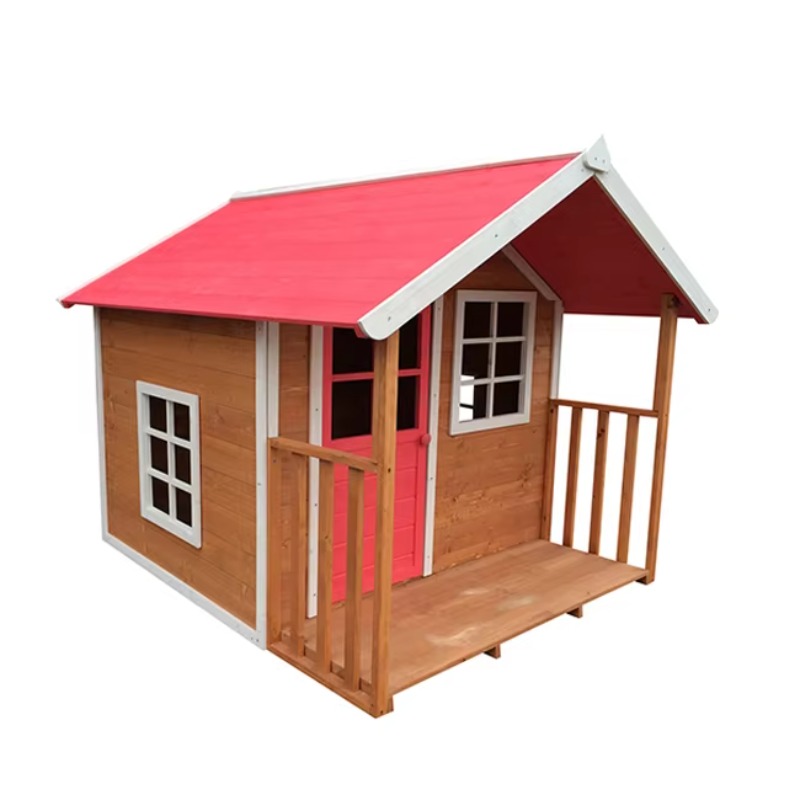 Kids Outdoor Cubby House - Bahçe Çocuk Kulübesi Ahşap Oyun Evi