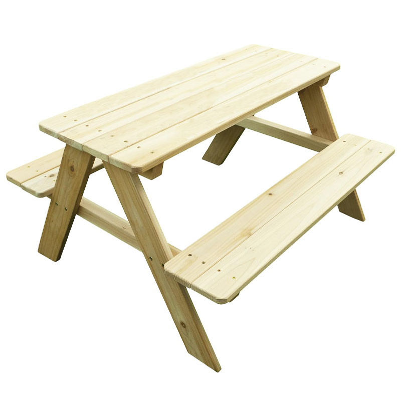 Kids Outdoor Bench Table - Ahşap Çocuk Piknik Masası ve Bankı