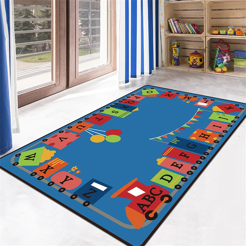 Kids Outdoor Floor Cushions - Çocuk Yatak Odası Karikatür Araba Halı