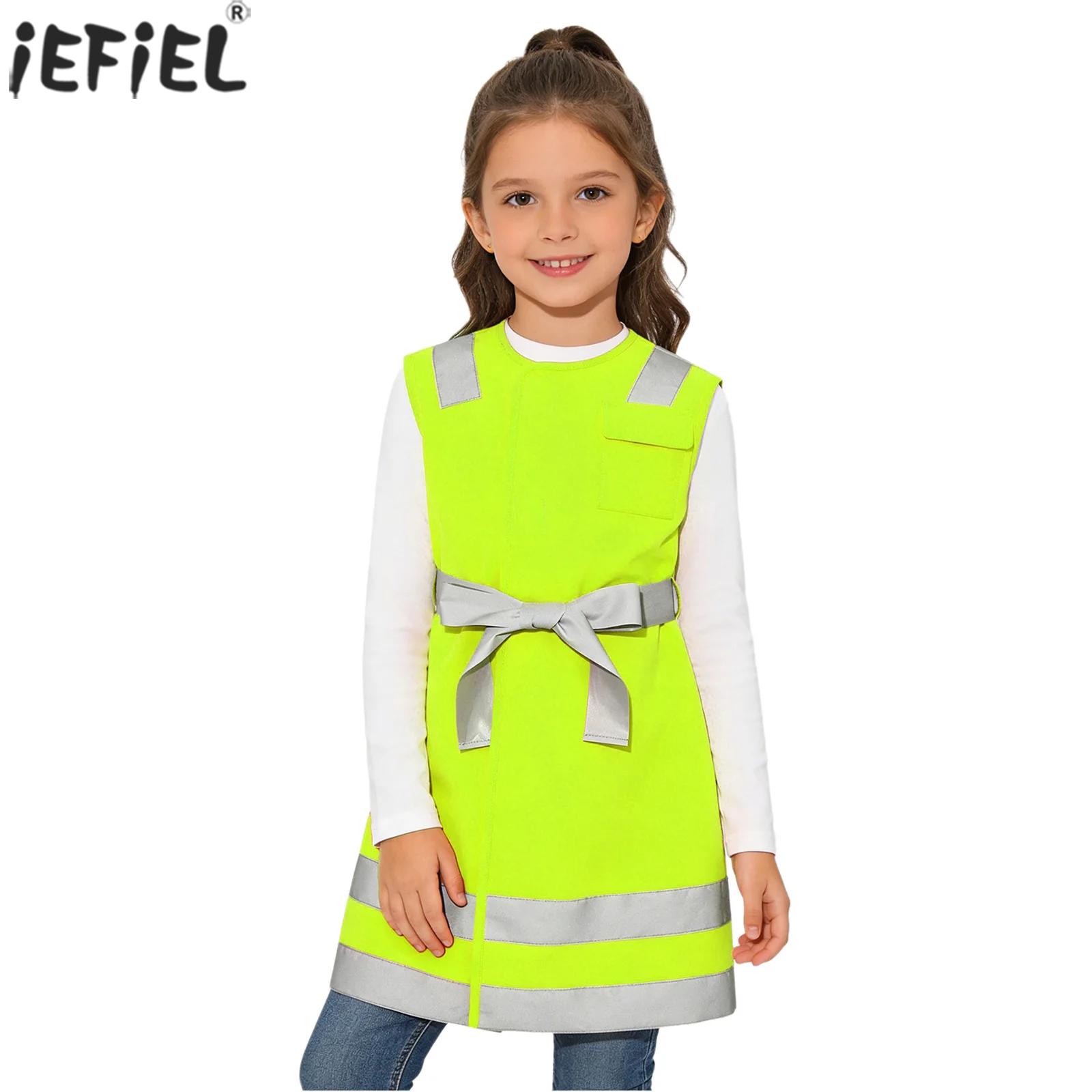 Kids Outdoor Vest - Çocuklar Kızlar Erkekler Güvenlik Yeleği Yüksek