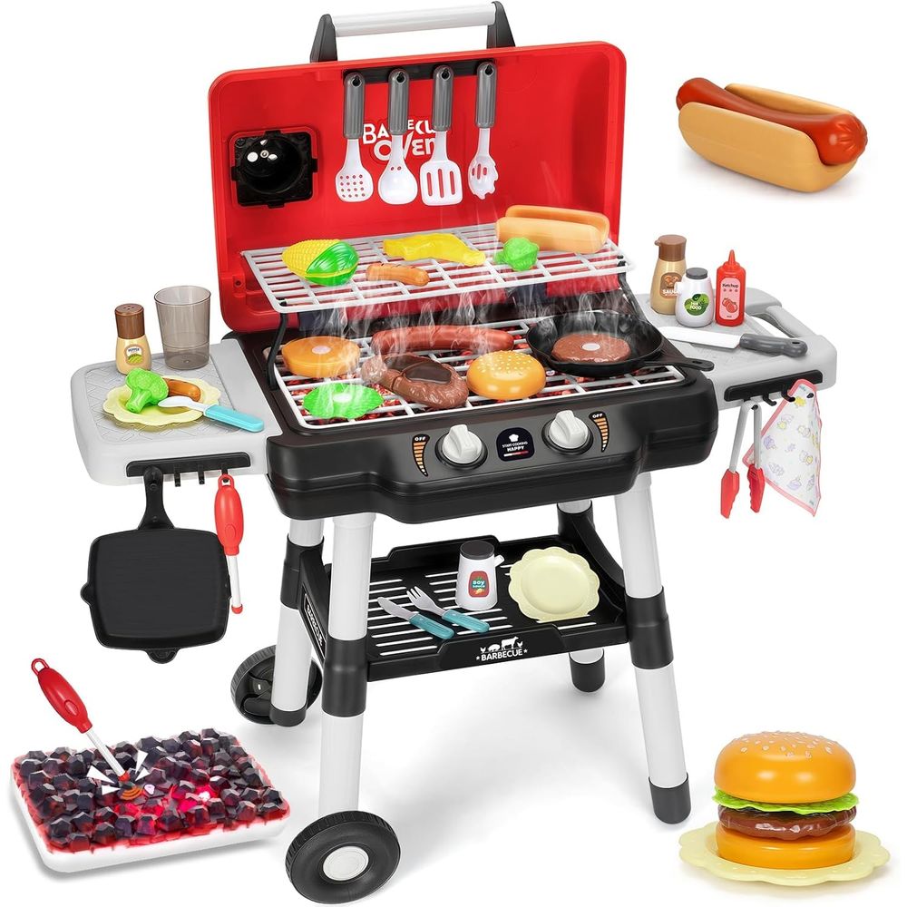 Kids Outdoor Bbq - Çocuklar İçin Oyuncak Mutfak Seti, Duman
