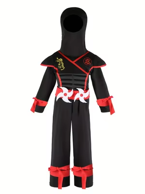 Çocuk Siyah Ninja Kostümü, Kap - Kids Outdoor Ninja Equipment incelemesi ve fiyatı