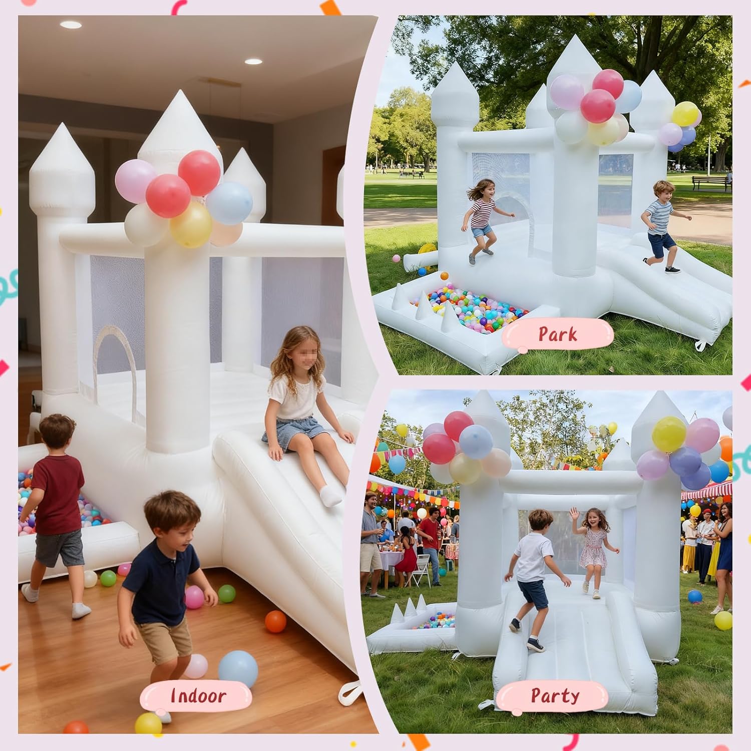 Beyaz Zıplama Evi, İç ve Dış M - Kids Outdoor Ball incelemesi ve fiyatı