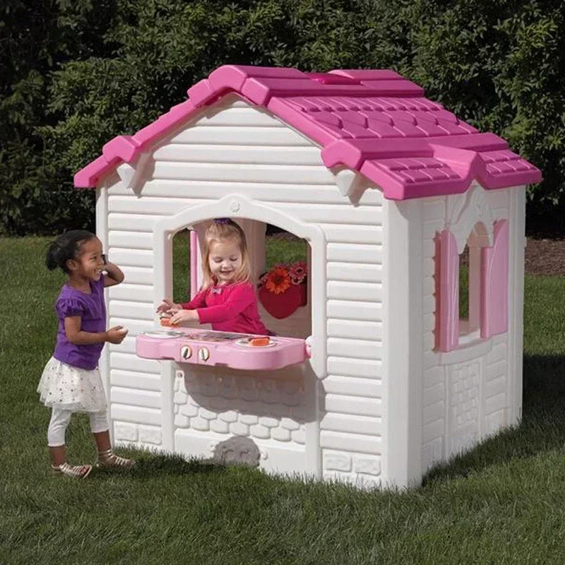 Oyuncak ev, plastikten yapılmı - Kids Outdoor Cubby House incelemesi ve fiyatı