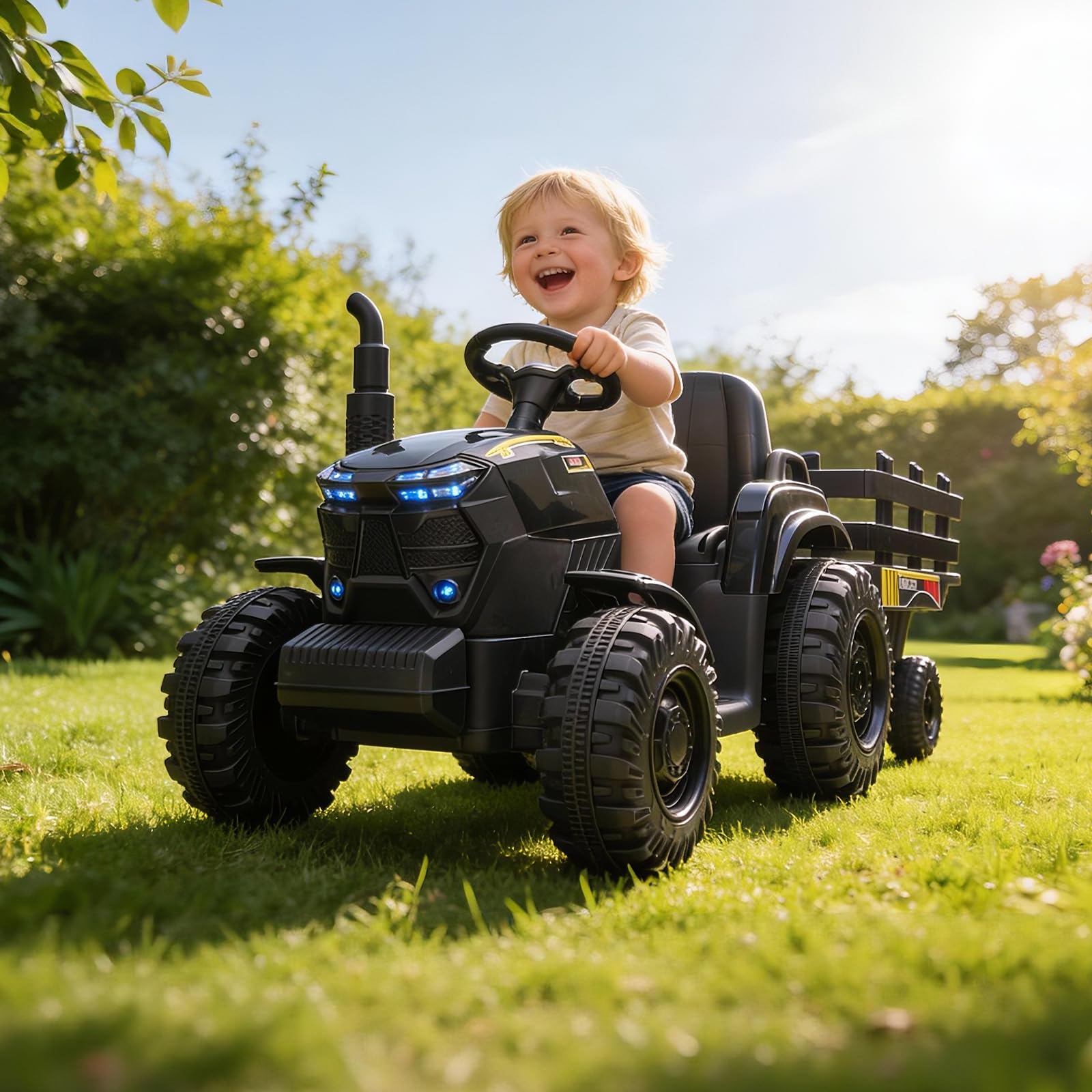 12V Çocuklar İçin Römorklu Tra - Kids Outdoor Ride On incelemesi ve fiyatı
