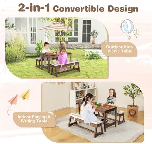 Çocuk Piknik Masası, Çıkarılab - Kids Outdoor Bench Table incelemesi ve fiyatı