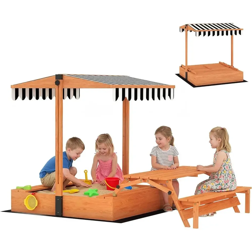Qaba Çocuk Kum Kutusu, Kapaklı - Kids Outdoor Bench Table incelemesi ve fiyatı